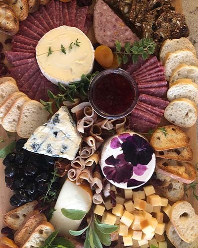 Charcuterie Tray with Cured Meat & Cheese
