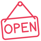 open sign